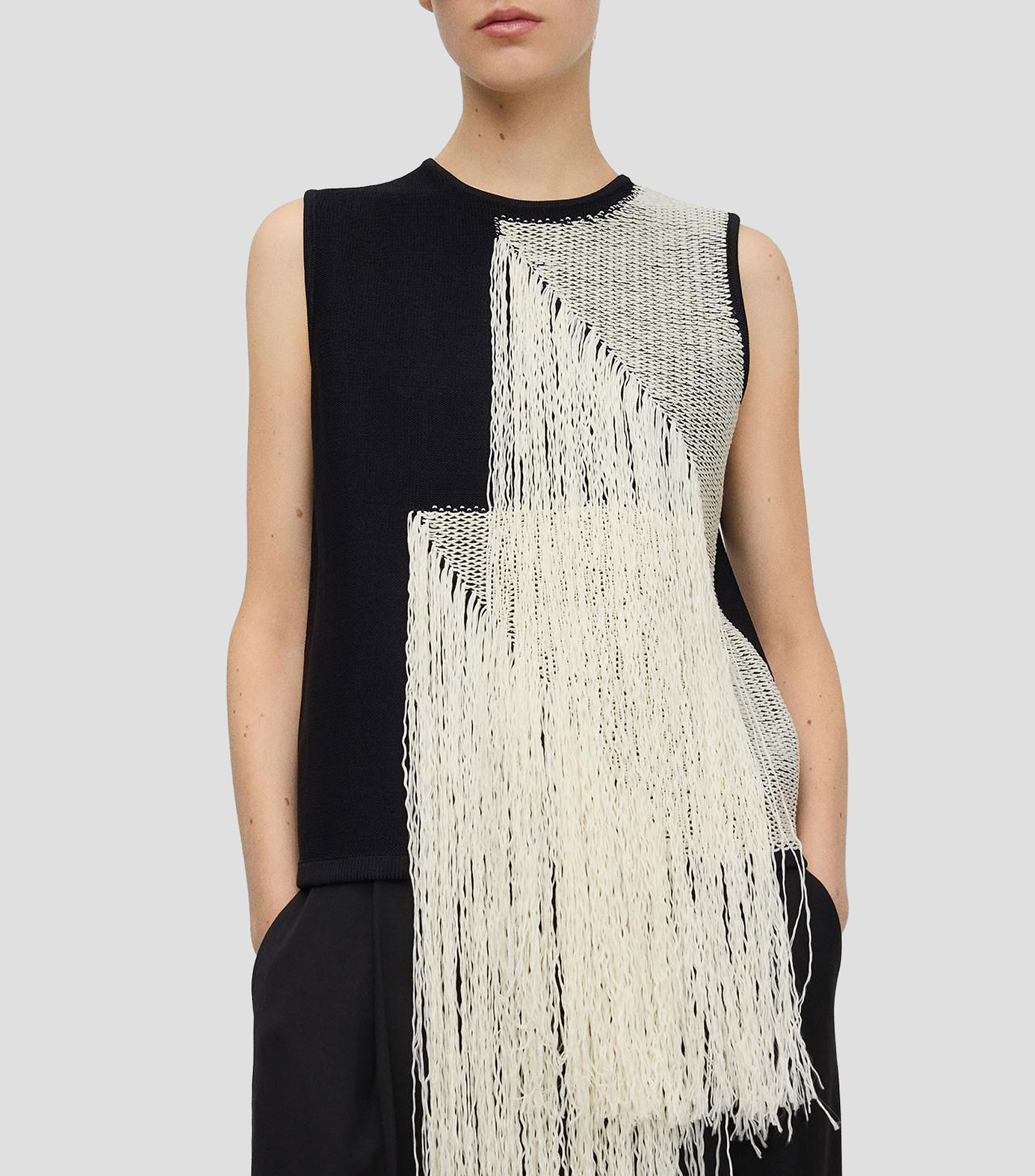 Blusa fantasía sin mangas Mujer